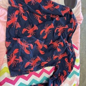 Old Navy Dark Blue Sweater with Red Lobster Design